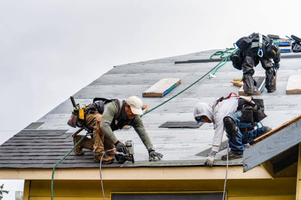 Professional Roof Installation technician working in Avon, MA